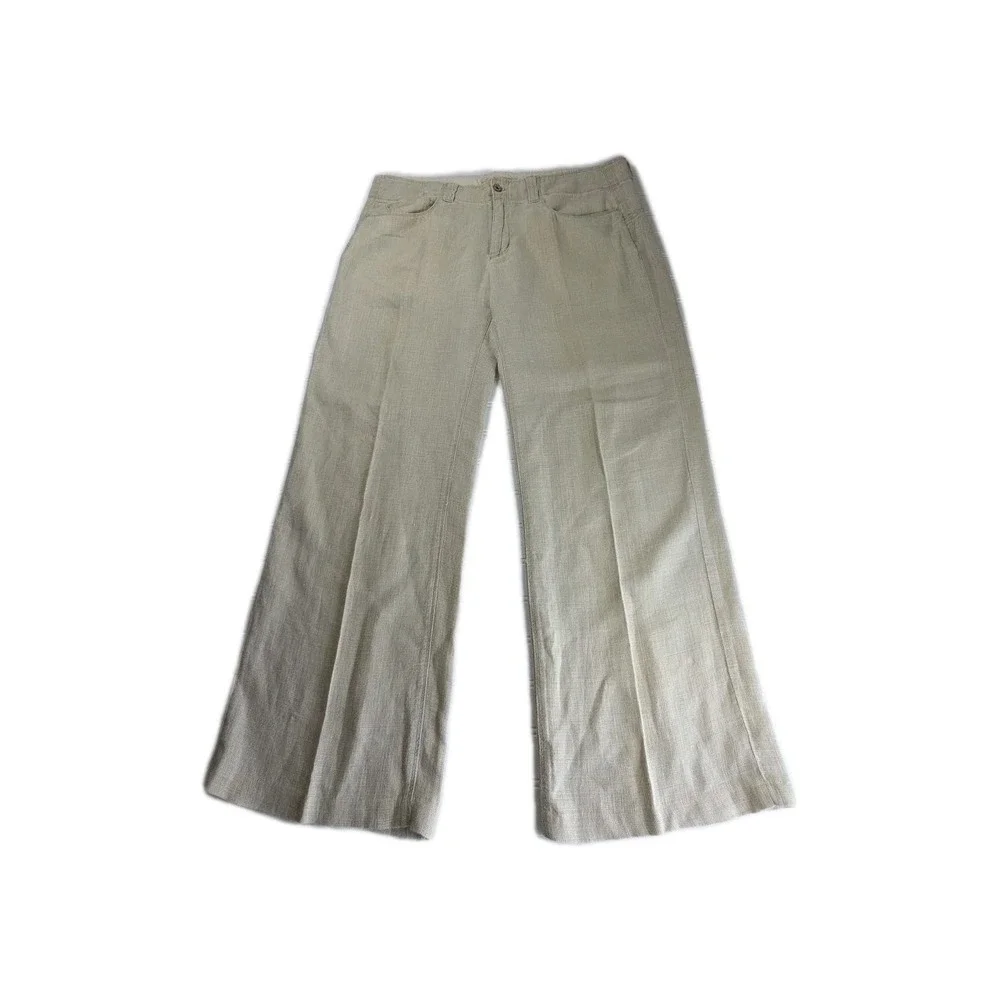 Sixty Men's Linen Chino Pants Size 40 Made in Romania Straight Casual Beige
